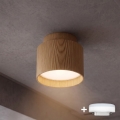 BRILAGI - Oprawa punktowa LED BACKLIT 1xGX53/15W/230V + LED/3W średnica 8 cm dekor dębu