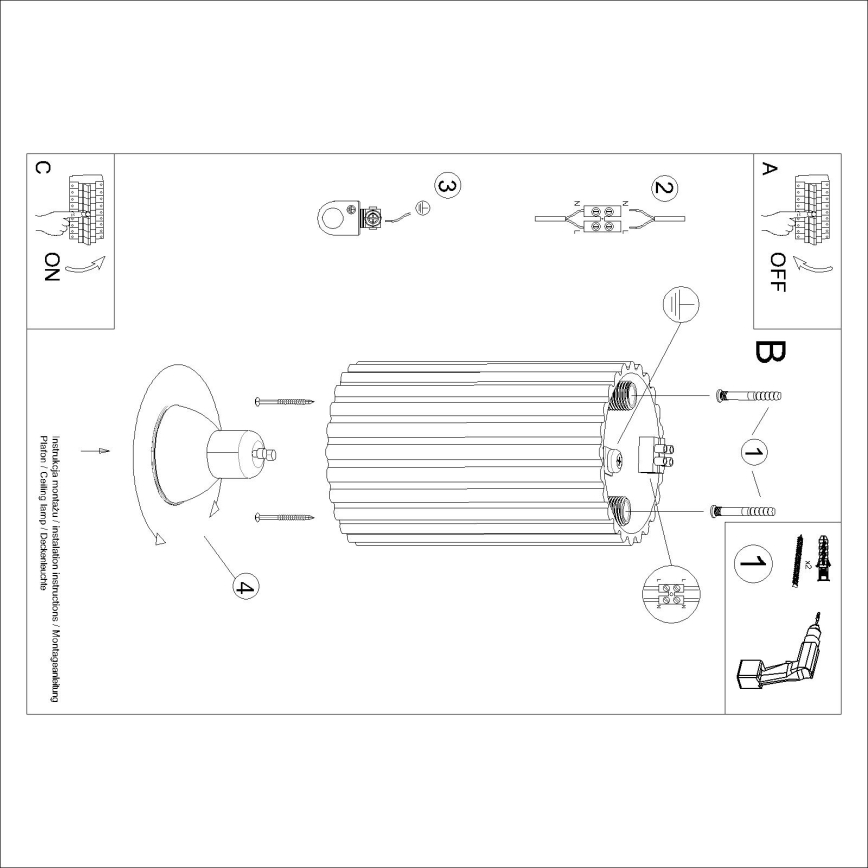 Brilagi - Oprawa punktowa LED CRESTO 1x GU10/10W/230V 10 cm czerwona