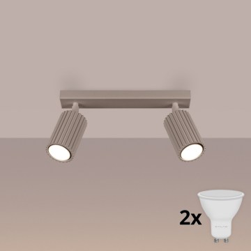 Brilagi - Oprawa punktowa LED CRESTO 2x GU10/10W/230V taupe