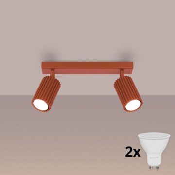 Brilagi - Oprawa punktowa LED CRESTO 2xGU10/10W/230V czerwona