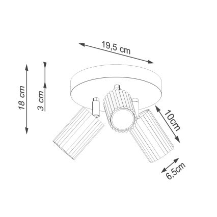 Brilagi - Oprawa punktowa LED CRESTO 3xGU10/10W/230V biała