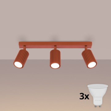 Brilagi - Oprawa punktowa LED CRESTO 3xGU10/10W/230V czerwona