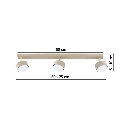 Brilagi - Oprawa punktowa LED MONO 3xGX53/30W/230V beżowa