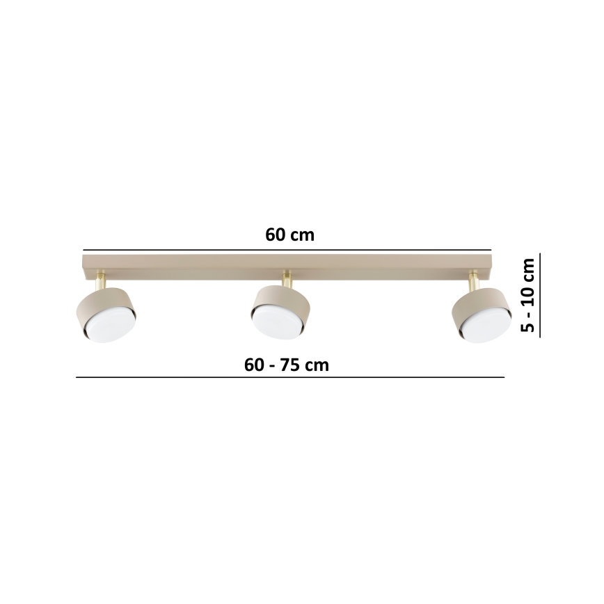 Brilagi - Oprawa punktowa LED MONO 3xGX53/30W/230V beżowa