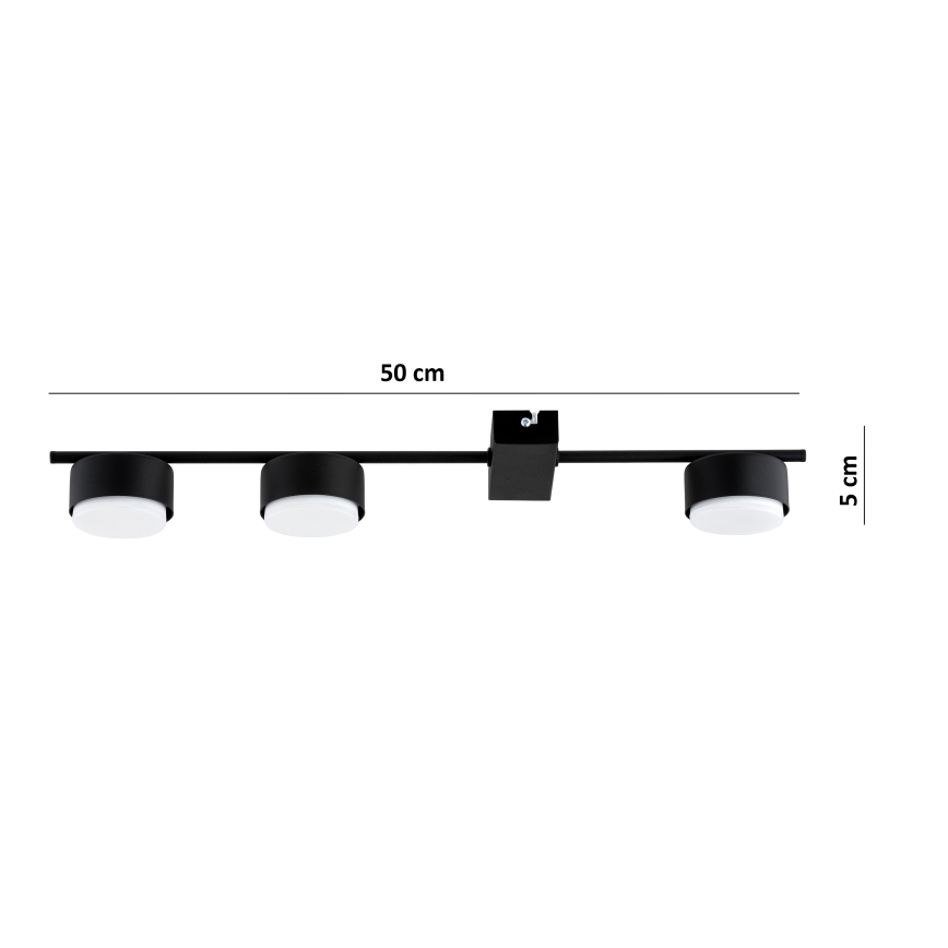 Brilagi - Oprawa punktowa LED MONO 3xGX53/30W/230V czarna