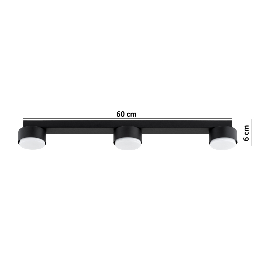 Brilagi - Oprawa punktowa LED MONO 3xGX53/30W/230V czarna