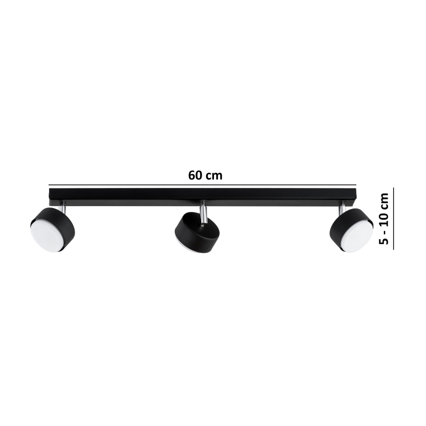 Brilagi - Oprawa punktowa LED MONO 3xGX53/30W/230V czarna