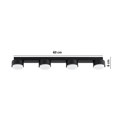 Brilagi - Oprawa punktowa LED MONO 4xGX53/30W/230V czarna
