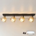Brilagi - Oprawa punktowa LED RGB+CCT z funkcją ściemniania AURA LUX 4xGX53/14W/230V 2700-6500K Wi-Fi Tuya czarny/złoty