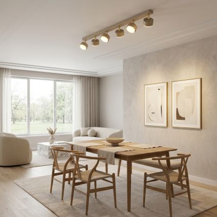 Brilagi - LED RGB+CCT ściemnialna oprawa punktowa MONO 6xGX53/14W/230V 2700-6500K Wi-Fi Tuya beżowa/złota