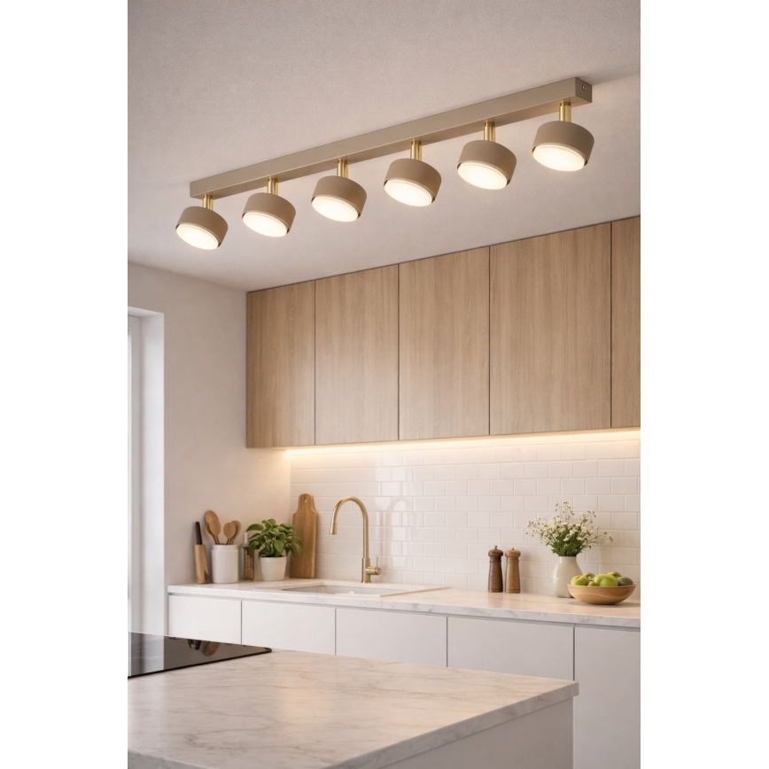 Brilagi - LED RGB+CCT ściemnialna oprawa punktowa MONO 6xGX53/14W/230V 2700-6500K Wi-Fi Tuya beżowa/złota