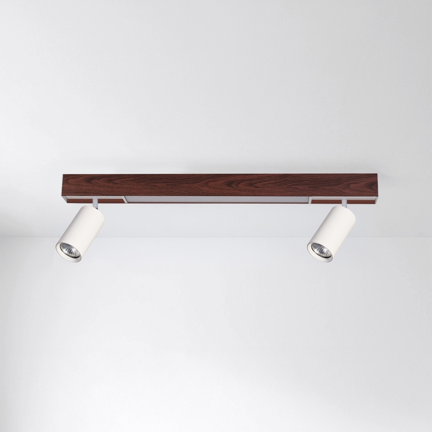 BRILAGI - Oprawa punktowa LED SELE 2xGU10/30W/230V + LED/15W biała/dekor czereśnia