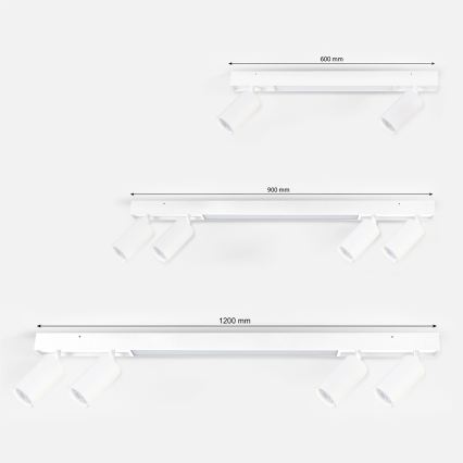 Brilagi - Oprawa punktowa LED SELE 2xGU10/30W/230V + LED/15W biała