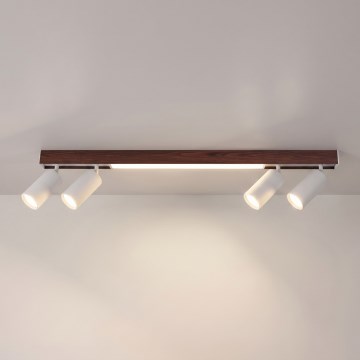 BRILAGI - Oprawa punktowa LED SELE 4xGU10/30W/230V + LED/20W biała/dekor dębu