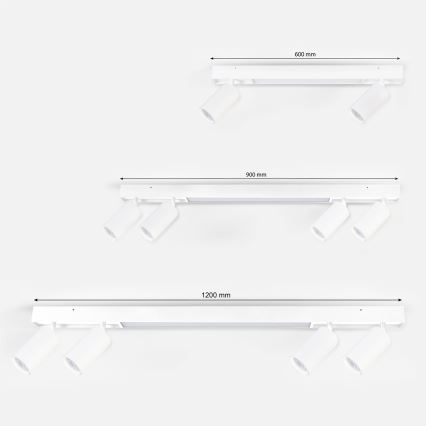 Brilagi - Oprawa punktowa LED SELE 4xGU10/30W/230V + LED/20W biała
