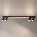 BRILAGI - Oprawa punktowa LED SELE 4xGU10/30W/230V + LED/25W czarna/dekor dębu