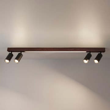 BRILAGI - Oprawa punktowa LED SELE 4xGU10/30W/230V + LED/25W czarna/dekor wiśni