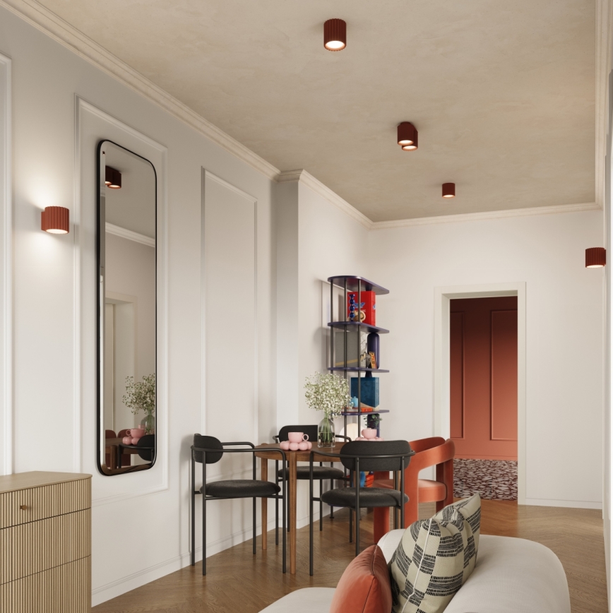 Brilagi - Oprawa punktowa LED SFERA 1xGU10/10W/230V śr. 10 cm czerwona