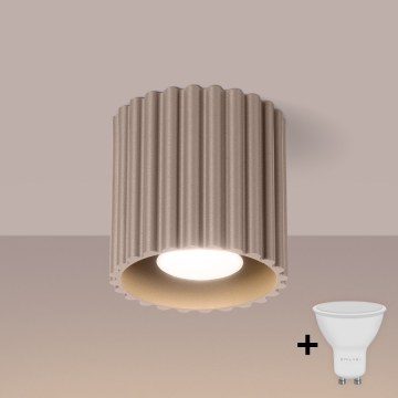 Brilagi - Oprawa punktowa LED SFERA 1xGU10/10W/230V śr. 10 cm taupe