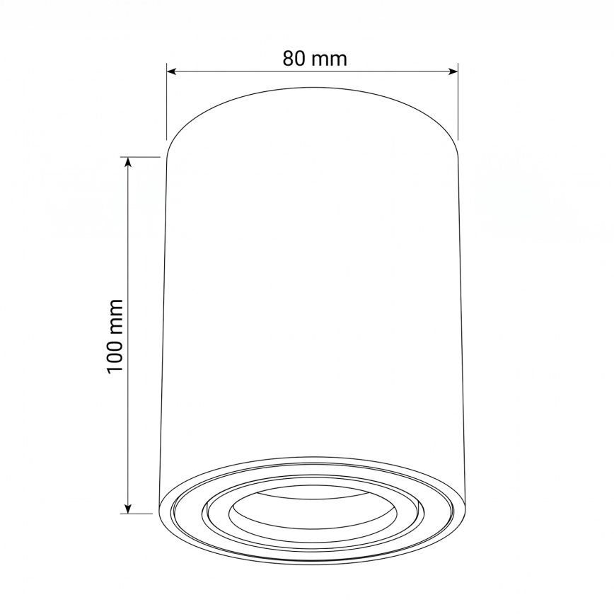 BRILAGI - Oprawa punktowa MIA 1xGU10/30W/230V 100x80 mm bordowy