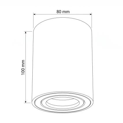 BRILAGI - Oprawa punktowa MIA 1xGU10/30W/230V 100x80 mm brązowa