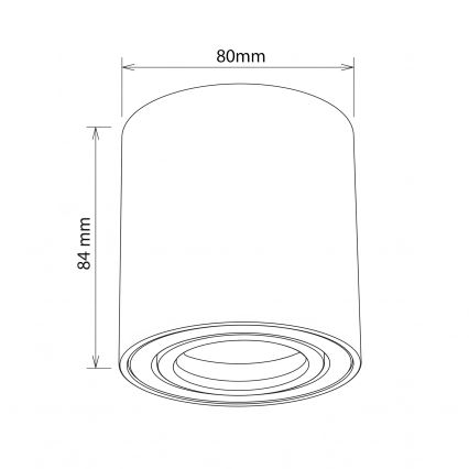BRILAGI - Oprawa punktowa MIA 1xGU10/30W/230V 84x80 mm srebrna