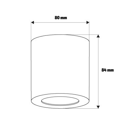 Brilagi - Oprawa punktowa MIA 1xGU10/30W/230V 84x80 mm srebrna IP54
