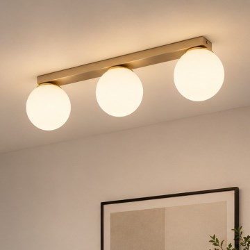 Brilagi - Oprawa punktowa MILO 3xE27/60W/230V beżowa/złota