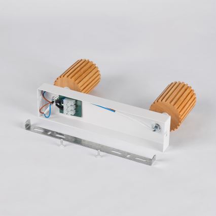 Brilagi - Oprawa punktowa MODERN WOOD 2xGU10/8W/230V drewno/biała