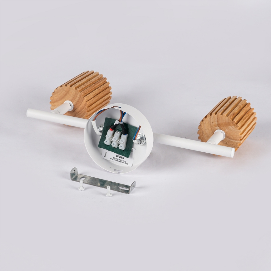 Brilagi - Oprawa punktowa MODERN WOOD 2xGU10/8W/230V drewno/biały