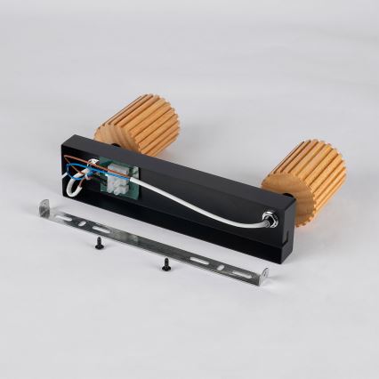 Brilagi - Oprawa punktowa MODERN WOOD 2xGU10/8W/230V drewno kauczukowe/czarne