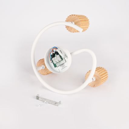 Brilagi - Oprawa punktowa MODERN WOOD 3xGU10/8W/230V drewno/biała