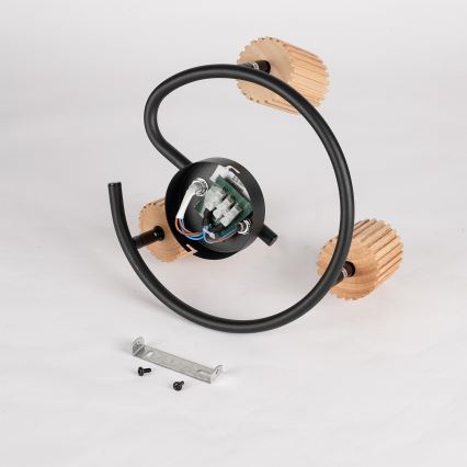 Brilagi - Oprawa punktowa MODERN WOOD 3xGU10/8W/230V drewno/czarny
