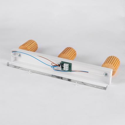 Brilagi - Oprawa punktowa MODERN WOOD 3xGU10/8W/230V drewno kauczukowca/biały
