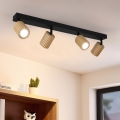 BRILAGI - Oprawa punktowa MODERN WOOD 4xGU10/8W/230V drewno/czarny