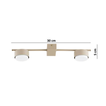 Brilagi - Oprawa punktowa MONO 2xGX53/12W/230V beżowa