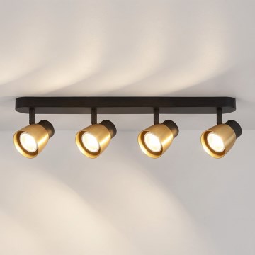 Brilagi - Oprawa punktowa NUGGET 4xGU10/30W/230V czarno-złota