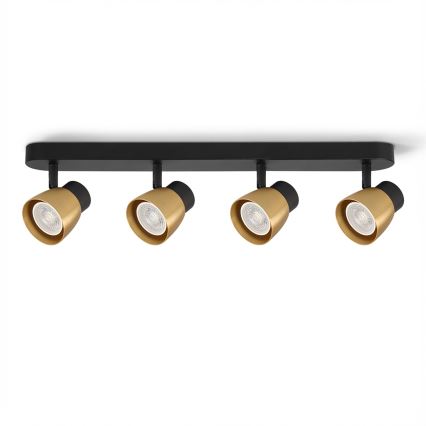 Brilagi - Oprawa punktowa NUGGET 4xGU10/30W/230V czarno-złota