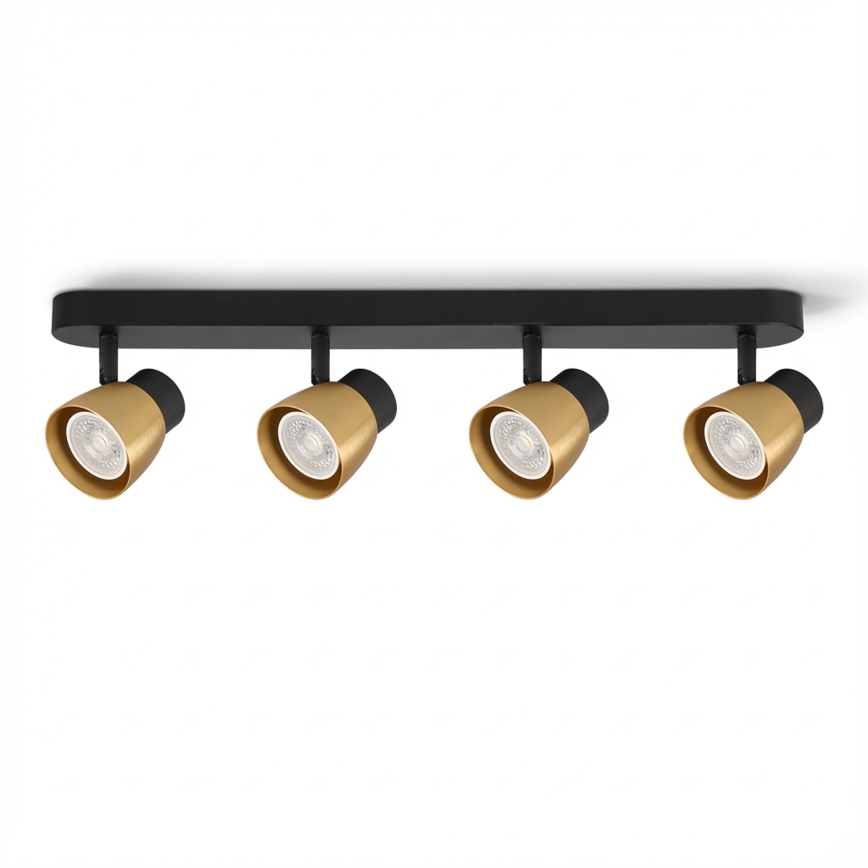 Brilagi - Oprawa punktowa NUGGET 4xGU10/30W/230V czarno-złota