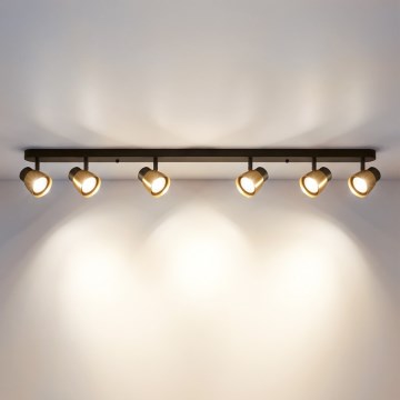 Brilagi - Oprawa punktowa NUGGET 6xGU10/30W/230V czarna/złota