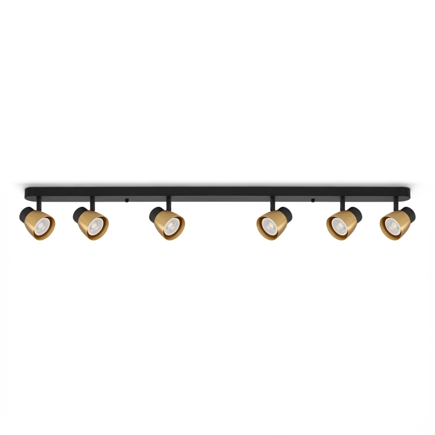 Brilagi - Oprawa punktowa NUGGET 6xGU10/30W/230V czarna/złota