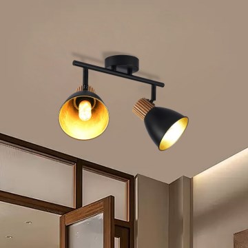 Brilagi - Oprawa punktowa ODENSE 2xE14/10W/230V drewno/czarny