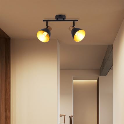 Brilagi - Oprawa punktowa ODENSE 2xE14/10W/230V drewno/czarny