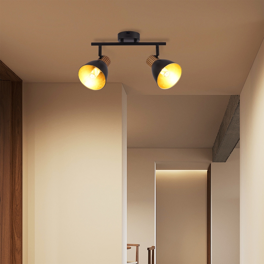 Brilagi - Oprawa punktowa ODENSE 2xE14/10W/230V drewno/czarny