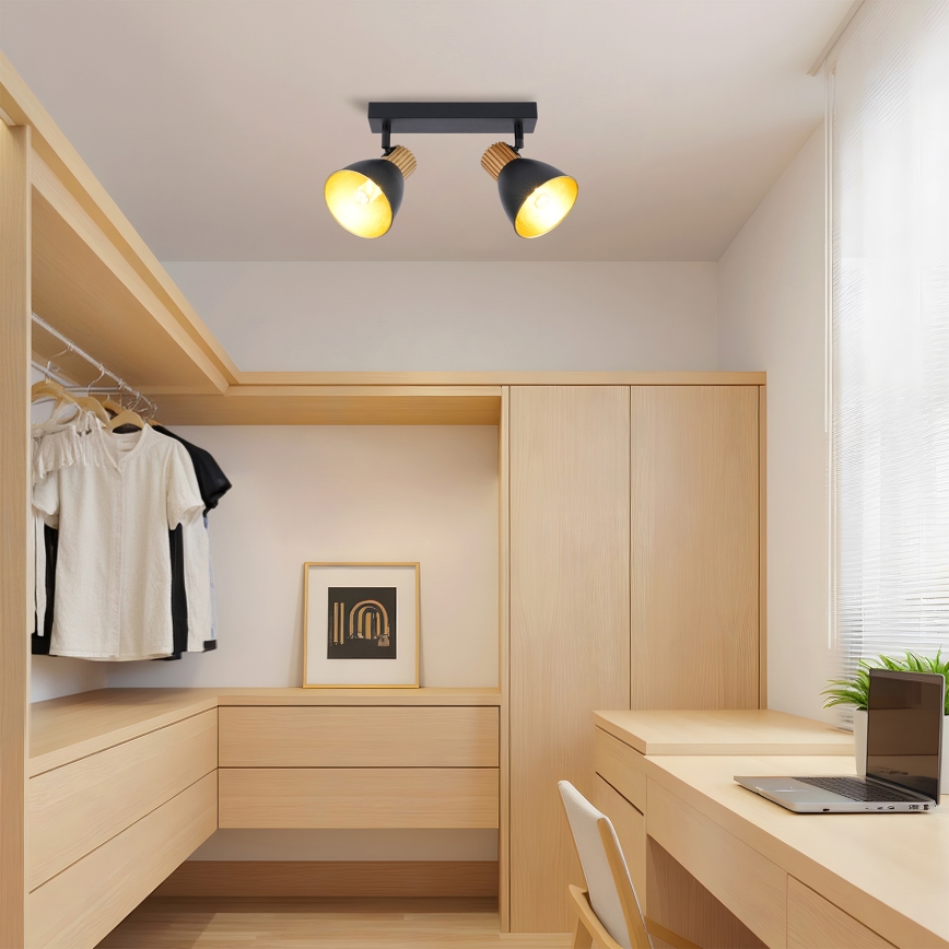 Brilagi - Oprawa punktowa ODENSE 2xE14/10W/230V drewno/czarny