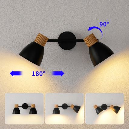 Brilagi - Oprawa punktowa ODENSE 2xE14/10W/230V kauczukowiec/czarny