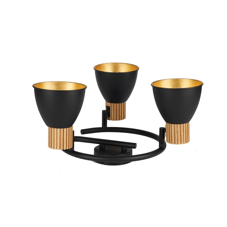 Brilagi - Oprawa punktowa ODENSE 3xE14/10W/230V drewno/czarny