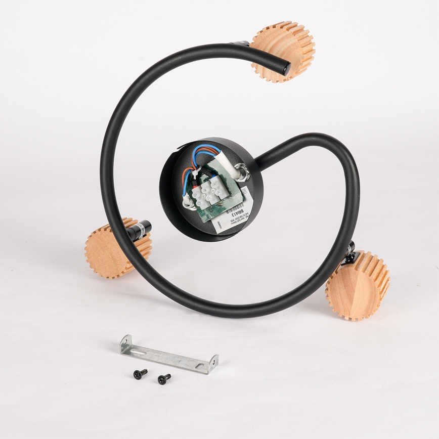 Brilagi - Oprawa punktowa ODENSE 3xE14/10W/230V drewno/czarny