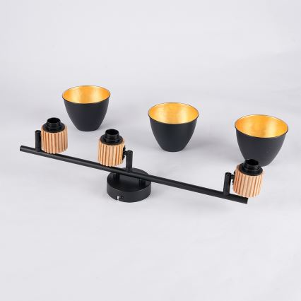 Brilagi - Oprawa punktowa ODENSE 3xE14/10W/230V drewno/czarny