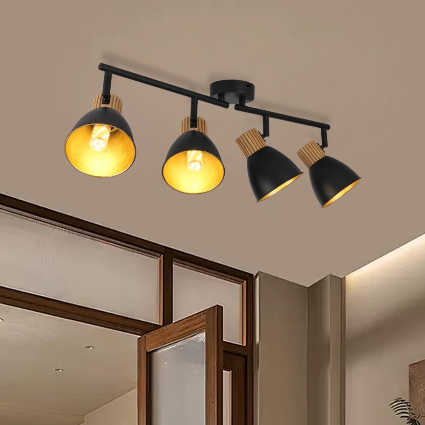 Brilagi - Oprawa punktowa ODENSE 4xE14/10W/230V kauczukowiec/czarny